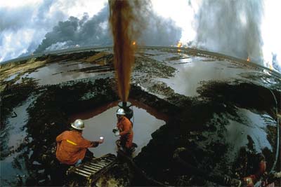 Área de extração de petróleo
